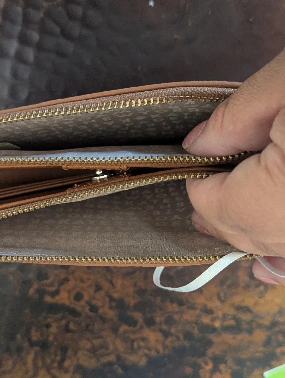 Kate Spade Malea Sheffield St Pebbled Leather Wallet Warm Cognac